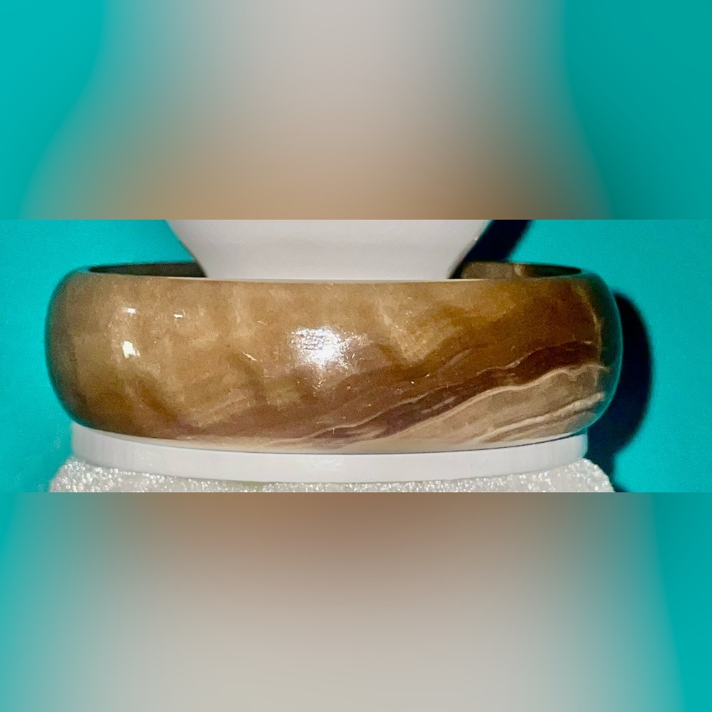 Solid Agate Bangle Bracelet - image 2